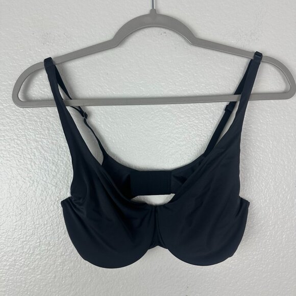 Skims Unlined Black Underwire Bra 34C Soft Stretchy Everyday Comfortable Breatha - Picture 1 of 6